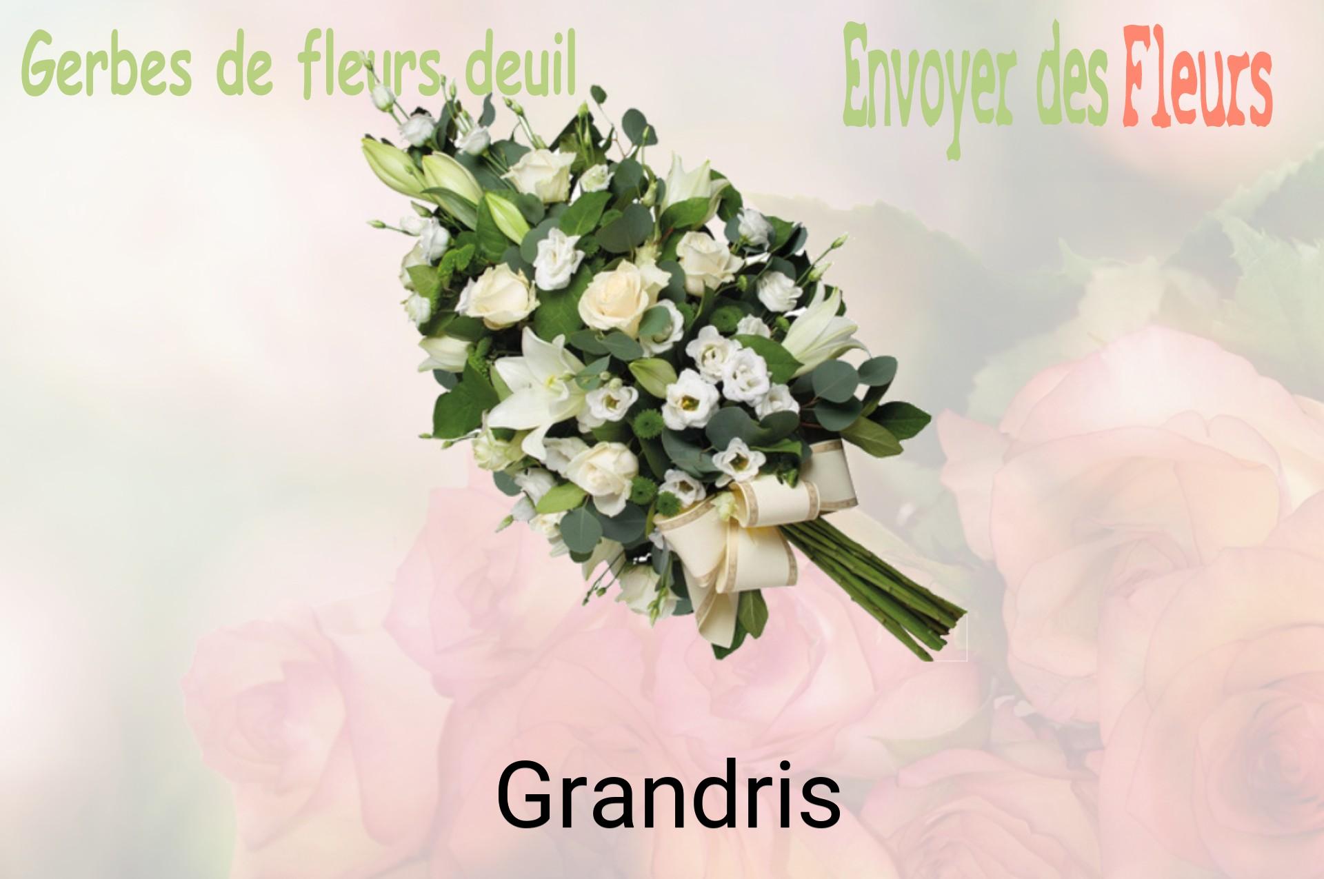 Gerbe de fleurs de deuil livrée à Grandris